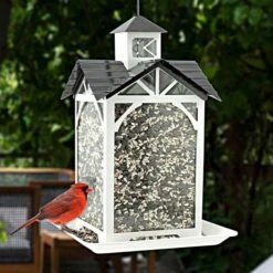 Modern Farmhouse Metal & Glass Stable Feeder - 4 Lbs -Gardening Supplies 119042ge live