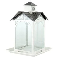 Modern Farmhouse Metal & Glass Stable Feeder - 4 Lbs