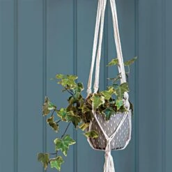 Hanging Pot Macrame W/Pot -Gardening Supplies 11smge live