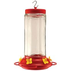 Large Glass Hummingbird Feeder - 30 Oz