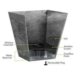 Planter Ella Tall 13.5 Grey