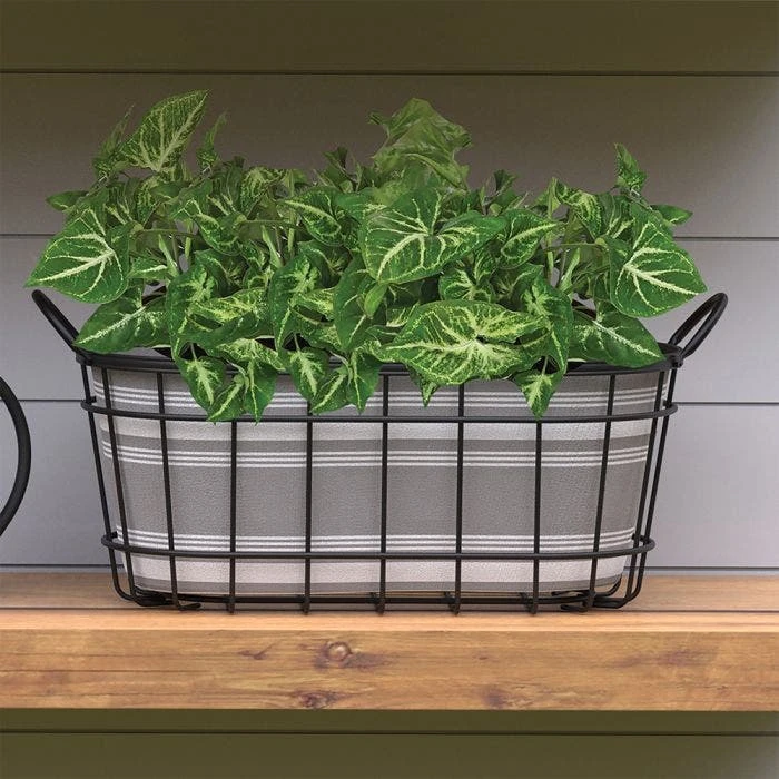 Modern Farmhouse Bushel Baskets With Bistro Print Liners - 16 In. Oval 4 Modern Farmhouse Bushel Baskets With Bistro Print Liners - 16 In. Oval - Image 2