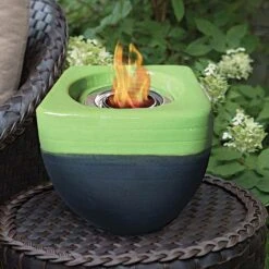EchoFlame Malibu Ceramic Fireplace -Gardening Supplies 232804d live outside
