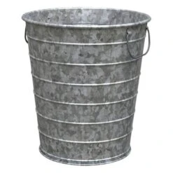 Corrugated Steel Silo Planters - 12 In. H