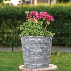 Corrugated Steel Silo Planters - 12 In. H -Gardening Supplies 24683328v 1 1