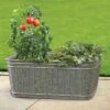 Mini Rectangle Planter / Beverage Tub - Galvanized -Gardening Supplies 25881607h