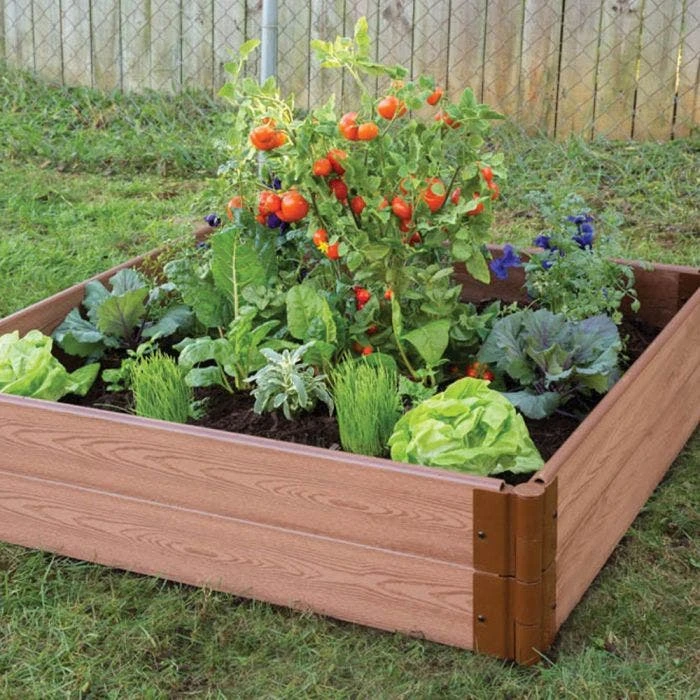Square Composite Raised Garden Kit 4ft X 4ft X 11in 1 Inch Profile 5 Square Composite Raised Garden Kit 4ft X 4ft X 11in 1 Inch Profile - Image 3