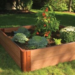 Square Composite Raised Garden Kit 4ft X 4ft X 11in 1 Inch Profile 10 Square Composite Raised Garden Kit 4ft X 4ft X 11in 1 Inch Profile -Gardening Supplies 300001061 3