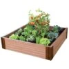 Tool Free Classic Sienna Raised Garden Bed 4ft X 4ft X 11in 2in Profile -Gardening Supplies 300001084