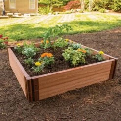 Tool Free Classic Sienna Raised Garden Bed 4ft X 4ft X 11in 2in Profile -Gardening Supplies 300001084 6