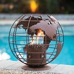 EchoFlame Meridian Fireplace -Gardening Supplies 310363c live poolside