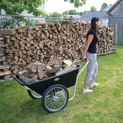 Muller's Original Smart Cart, Black 7 Cu. Ft. Tray With 20" Spoke Wheels -Gardening Supplies 37bb 2 1