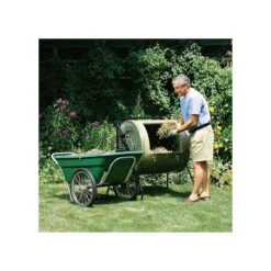 Muller's Original Smart Cart, Green 7 Cu. Ft. Tray With 20" Flat Free Spoke Wheels -Gardening Supplies 37gb ff 2