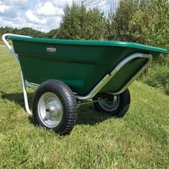 Muller's Original Smart Cart, Green 7 Cu. Ft. Tray With 16" Turf Wheels -Gardening Supplies 37gbt 2 1