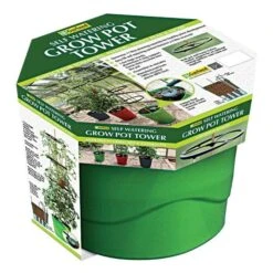 Green Self-Watering Grow Pot Tower