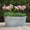16in Galvanized Trough Planter -Gardening Supplies 83252
