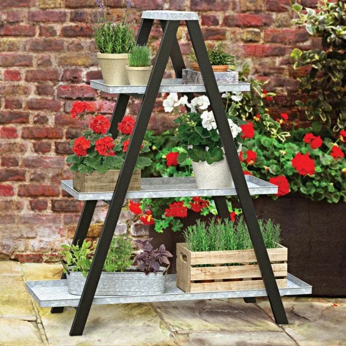 Vintage A Frame Ladder Stand 4 Vintage A Frame Ladder Stand - Image 2