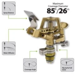 Metal Pulsating Head Sprinkler -Gardening Supplies 9537am 1