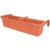 32-inch Adjustable Railing Planter Terra Cotta