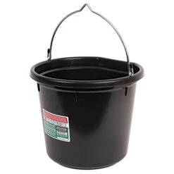 5 Gallon Heavy Duty Black Flatback Bucket