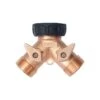 2-Way Brass Water Splitter/Shut Off Valve -Gardening Supplies by47