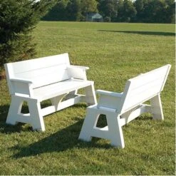 Quick-Change White Convertible Bench, 5-foot