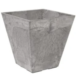 Self-Watering Ella ArtStone Square 8 Grey Planter 9 Self-Watering Ella ArtStone Square 8 Grey Planter -Gardening Supplies es35080 2