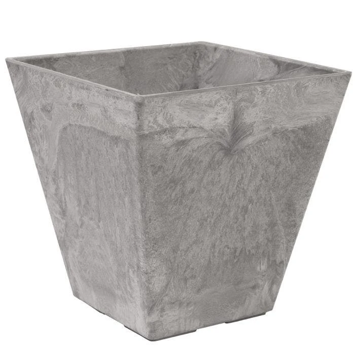 Self-Watering Ella ArtStone Square 8 Grey Planter 5 Self-Watering Ella ArtStone Square 8 Grey Planter - Image 3