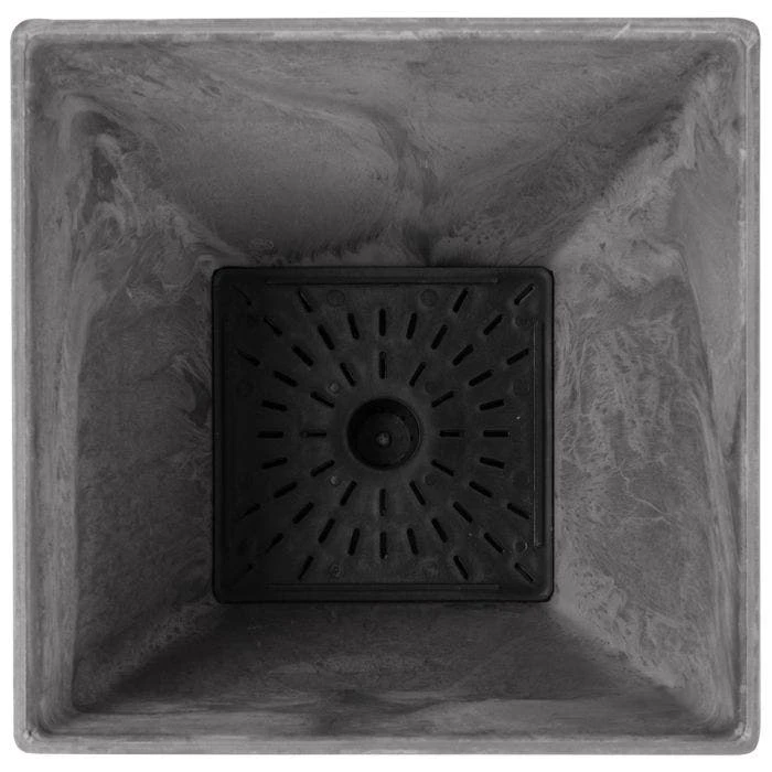 Self-Watering Ella ArtStone Square 8 Grey Planter 6 Self-Watering Ella ArtStone Square 8 Grey Planter - Image 4