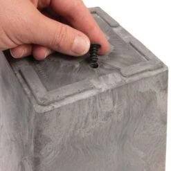 Self-Watering Ella ArtStone Square 8 Grey Planter 11 Self-Watering Ella ArtStone Square 8 Grey Planter -Gardening Supplies es35080 4