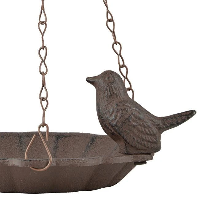 Hanging Feeding Tray/Bird Bath, Cast Iron, Antique Brown 4 Hanging Feeding Tray/Bird Bath, Cast Iron, Antique Brown - Image 2