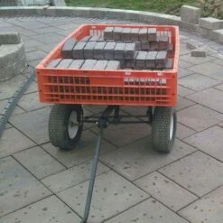 Leonard Orange Utility Wagon, Flat-Free Tires -Gardening Supplies fgw45 6