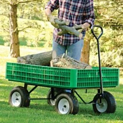 Leonard Green Utility Wagon, Flat-Free Tires, 30in X 46in X 7.5in Tray -Gardening Supplies fgw45g 2