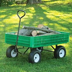 Leonard Green Utility Wagon, Flat-Free Tires, 30in X 46in X 7.5in Tray -Gardening Supplies fgw45g 3