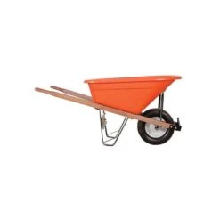 Leonard 6-Cubic-Foot Capacity Poly Tray Wheelbarrow With Flat-Free Tire -Gardening Supplies fwb6 1 1