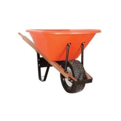 Gardening Supplies 20 Leonard 6-Cubic-Foot Capacity Poly Tray Wheelbarrow With Flat-Free Tire