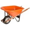 Leonard 6 Cu. Ft. Poly Tray Wheelbarrow With Diamond Tread Flat Free Tire -Gardening Supplies fwb6k