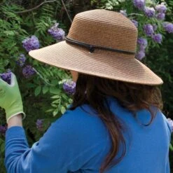 Sloggers Womens Braided Wide Brim Hat Brown -Gardening Supplies ghb01 3