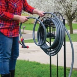 Hose Stand With Storage Shelf 9 Hose Stand With Storage Shelf -Gardening Supplies hs119 2