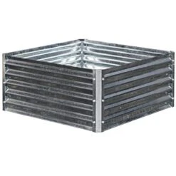 EarthMark Galvanized Metal Raised Garden Bed High Square 40x40