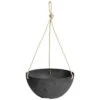 Self-Watering Napa Hanging Bowl Planter, Black -Gardening Supplies nh32128