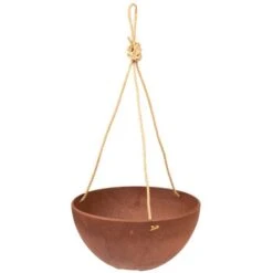 Self-Watering Napa Hanging Bowl Planter, Rust