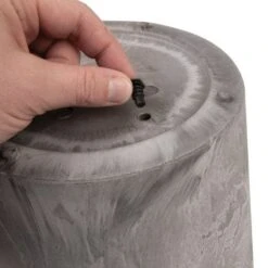 Self-Watering Napa Round 12" Planter Grey -Gardening Supplies nr08120 3