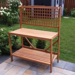 Hemlock Foldable Potting Bench -Gardening Supplies pb01 5