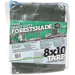 Green Tuff Tarp, 4.5oz. Polyethylene With Grommets, 8ft X 10ft -Gardening Supplies pt810 2 1