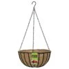 14" Black Traditional Hanging Basket With Coco Liner