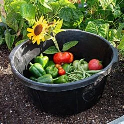 6 Gallon Round Rubber Tub 8 6 Gallon Round Rubber Tub -Gardening Supplies srb6tsge live garden2