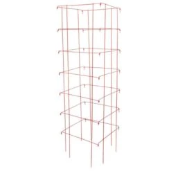 Red Powder Coat Tomato Cages, 58in X 18in, 2-Pack