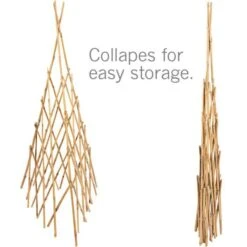 Bamboo Teepee Trellis 48in Open 44in H X 31in W -Gardening Supplies tt48 3