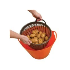 Orange 7 Gallon TubTrug With Colander Basket -Gardening Supplies tubbk7 2